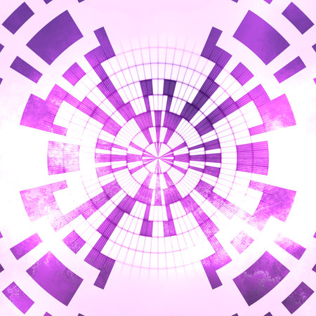 Abstract Glowing White Pink Violet Digital Backgroundの写真素材