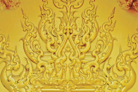 Beautiful pattern of temple in Thailandの写真素材