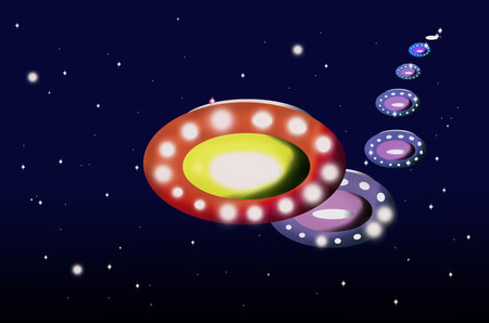 Unknown flying object in the spaceの写真素材