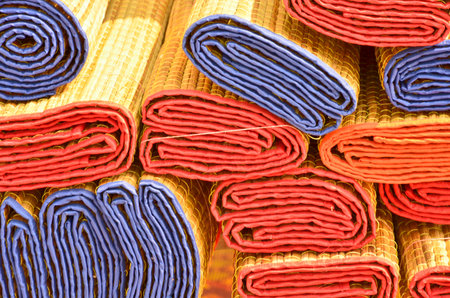 Pattern of color mat edgesの写真素材