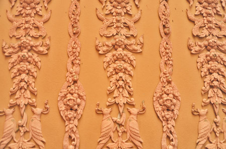 Beautiful pattern thai style at thai templeの写真素材