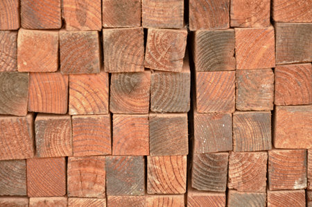 Pattern on wood blocks