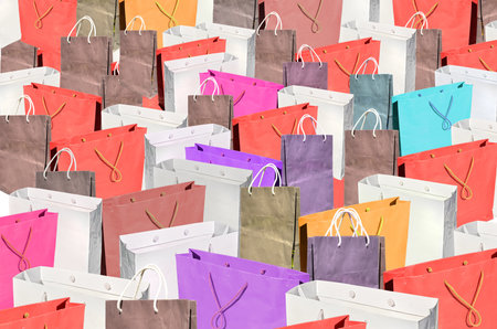 Collection of paper bagsの写真素材