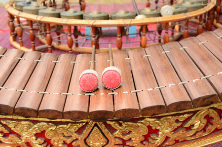 Two hardwood on alto xylophoneの写真素材