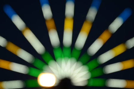 Beautiful blur light in the nightの写真素材