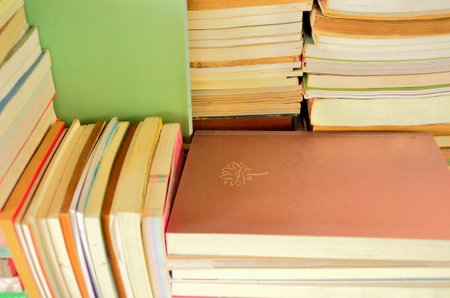 Old books on the rack