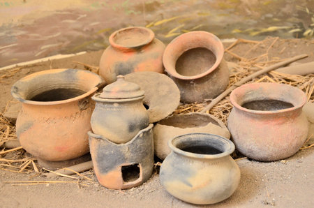 Old kitchen wares of ancient peopleの写真素材