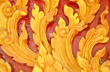 Aflutter style of golden thai pattenの写真素材