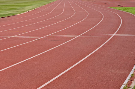 Curve racing tracks in the stadium