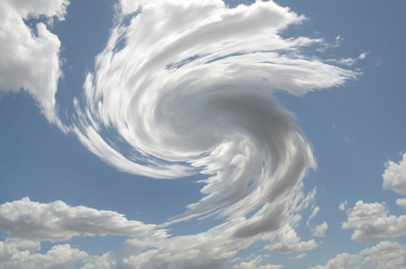 Wonderful black cloud in blue sky
