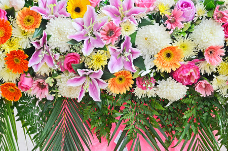 various beautiful ornament flowers for celebration festival