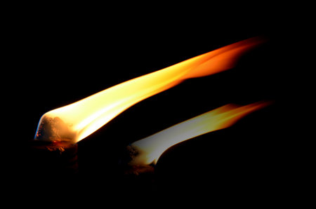 Light of kerosene lamps in the nightの写真素材