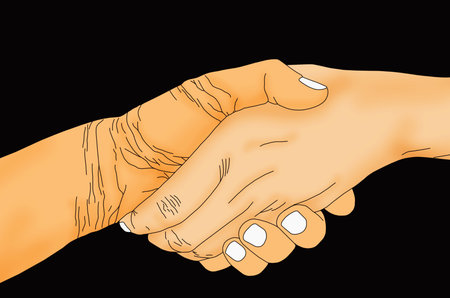 Symbol of peace and friendship of humanの写真素材