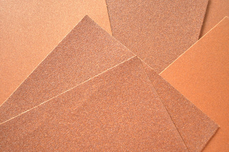Top view of smooth and rough sandpaper textureの写真素材