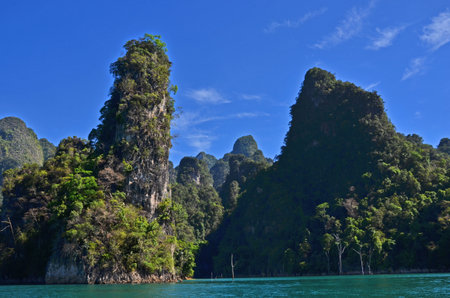 Beautiful and wonderful shapes of mountains in the lake