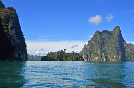 Beautiful landmark in the lake of Thailand