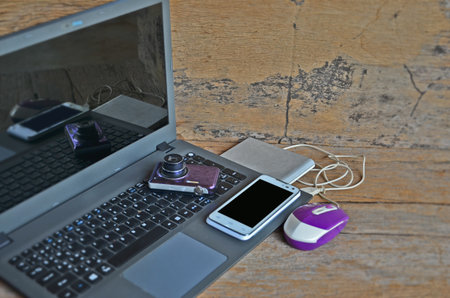 Old digital camera with communication device