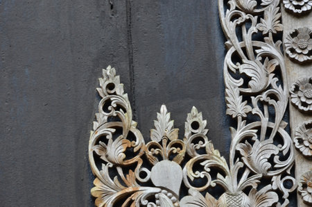 Beautiful and wonderful Thai wood carving patternの写真素材