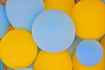 Beautiful coloed balloon texture close upの写真素材