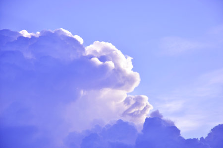 Sunlight drop on clouds in high sky