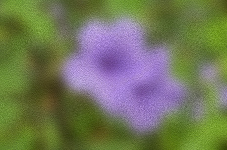 Picture picture details of oil paint of violet flowers in green background