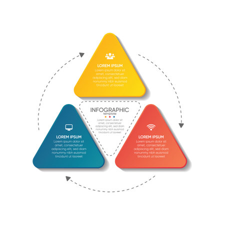 Gradient infographic business abstract background elements templateのイラスト素材