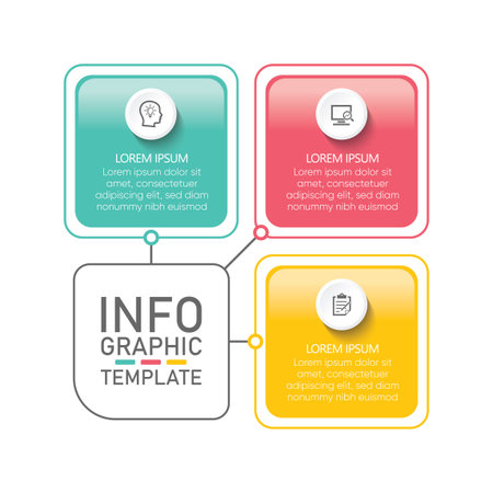 Presentation diagram infographic options or steps templateのイラスト素材