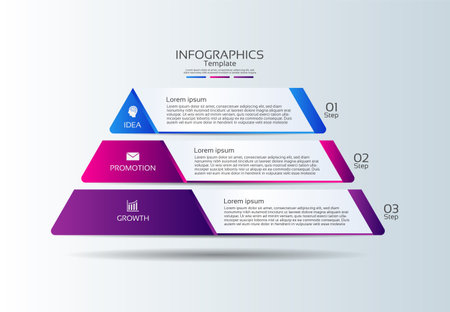Infographic vector design business template with 3 optionのイラスト素材
