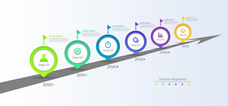 Vector illustration business data visualization process infographic template designのイラスト素材