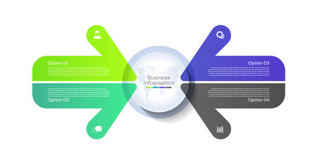 Vector business infographic background design templateのイラスト素材