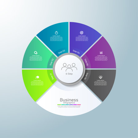 Modern infographic business template circle elementsのイラスト素材