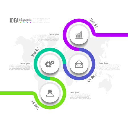 Circular infographic business template with elementsのイラスト素材