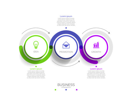 Vector process business infographic template colorful designのイラスト素材