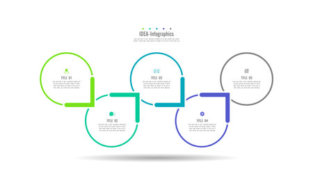 Presentation infographic timeline template flat designのイラスト素材