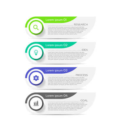 Presentation infographic template flat designのイラスト素材