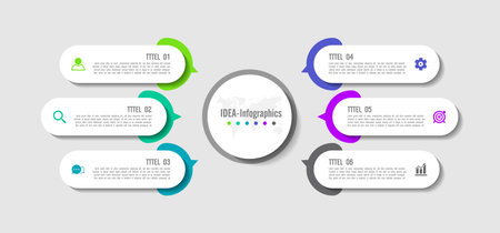 Business colorful infographic template designのイラスト素材