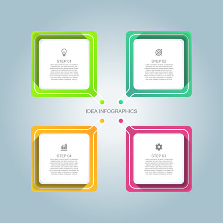 Vector infographics business template designのイラスト素材