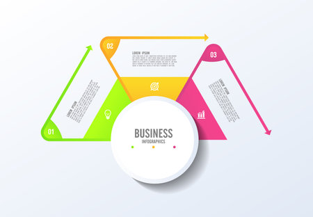Vector infographics business template designのイラスト素材