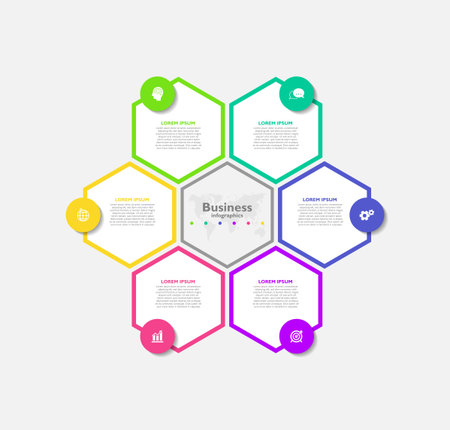 Vector infographics business template designのイラスト素材