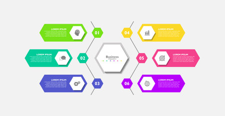 Modern infographics business template designのイラスト素材