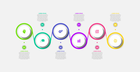 Modern infographics business template designのイラスト素材