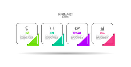 Presentation infographic business template colorfulのイラスト素材