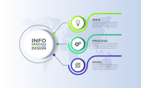 Presentation infographic template colorful elementsのイラスト素材