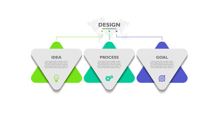 Presentation infographic template colorful elementsのイラスト素材