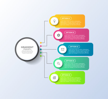Modern infographics business template designのイラスト素材