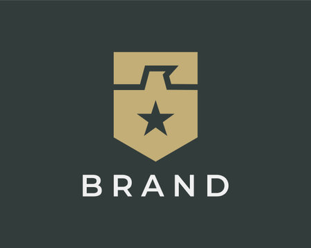 Eagle shield logo and icon design vector.のイラスト素材