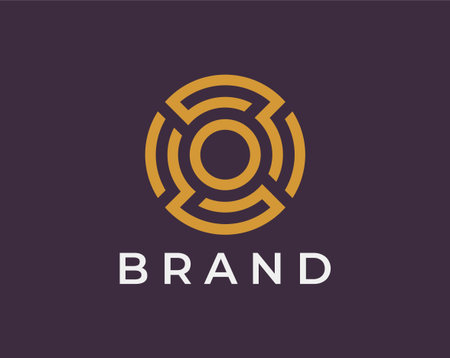 Circle logo and icon design vector.のイラスト素材