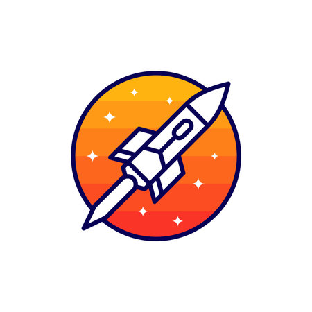 Rocket logo and icon design vector.のイラスト素材
