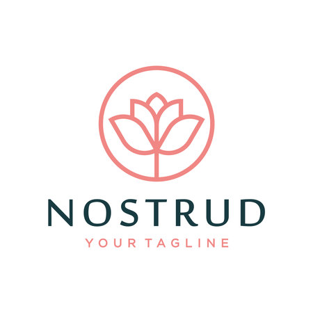 Flower logo and icon design vector.のイラスト素材