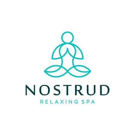 Yoga logo and icon design vector.のイラスト素材